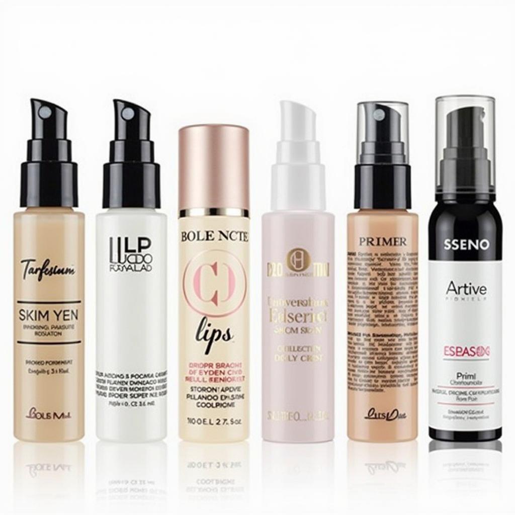 Different Primer Spray Makeup Bottles