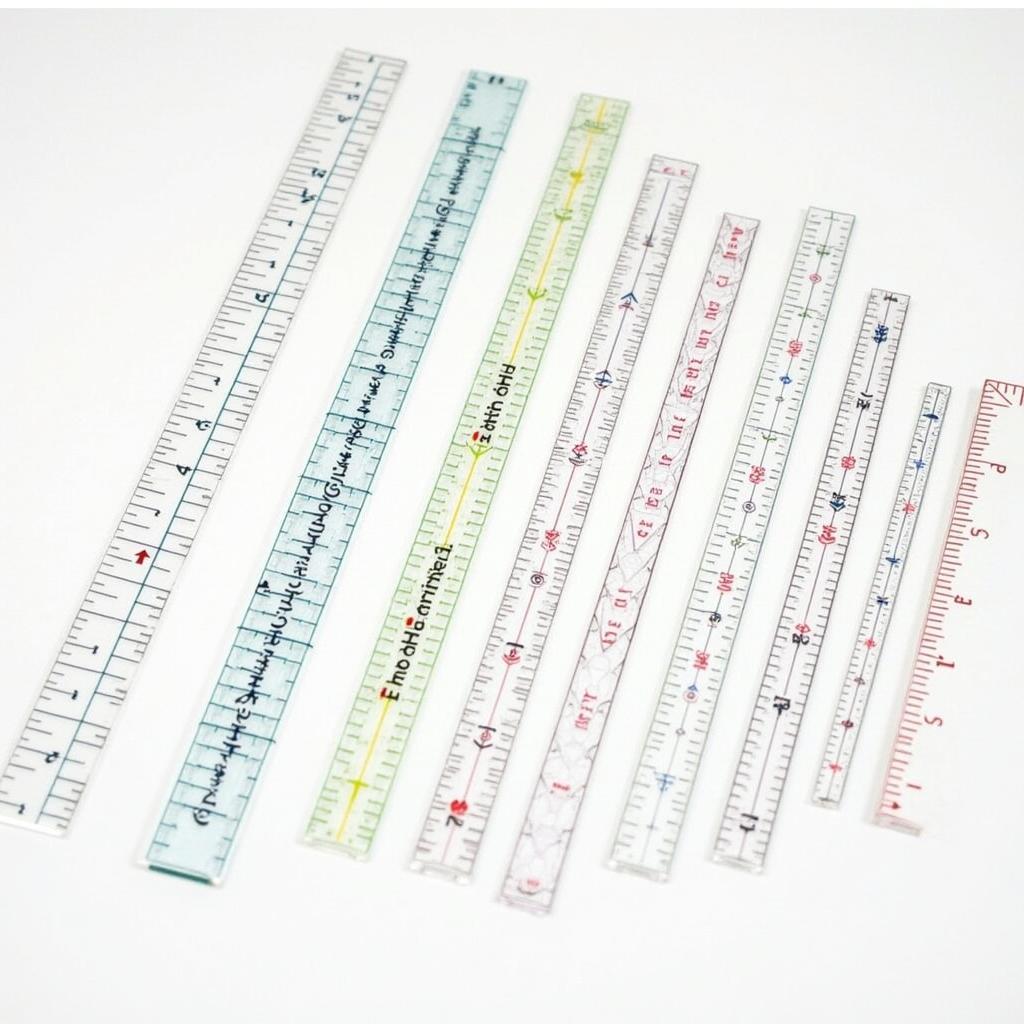 Variety of Transparent Flexible Rulers