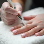 Applying Velvet Nails Dip Powder