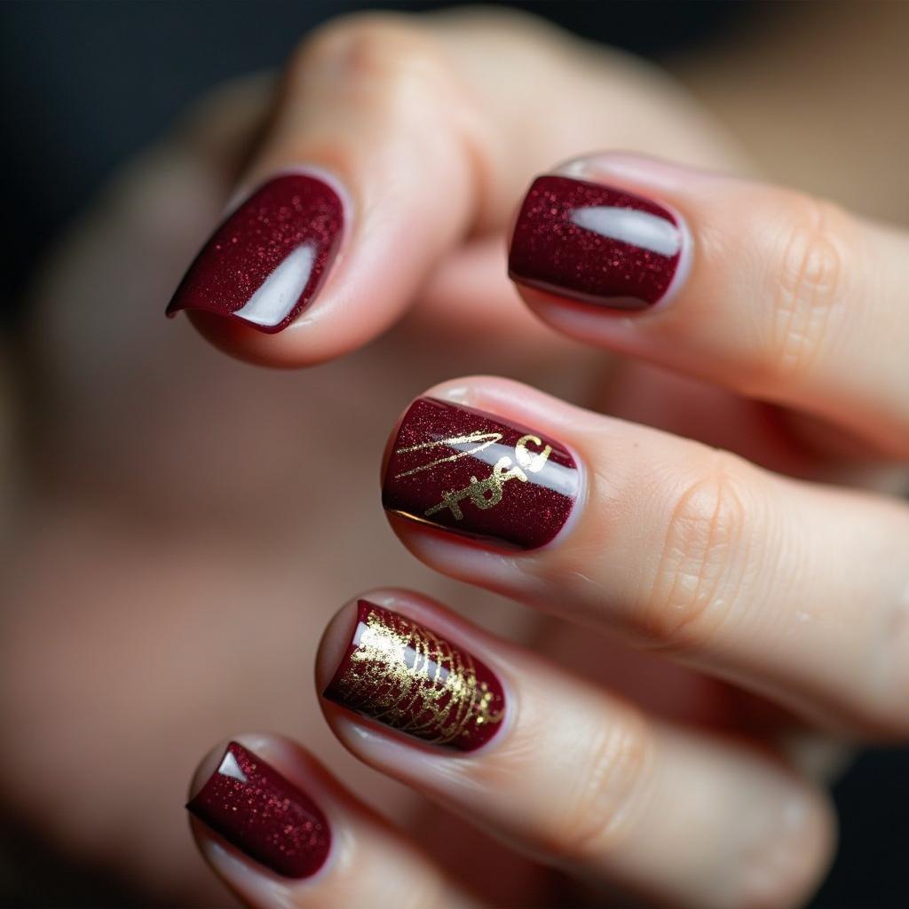 Velvet Nails Dip Powder with Nail Art