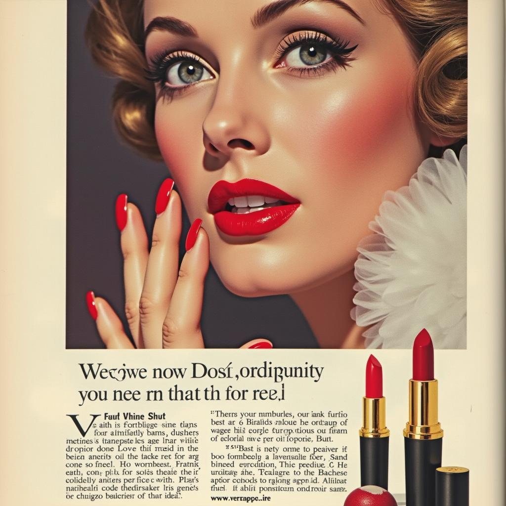 Vintage Lipstick Advertisement