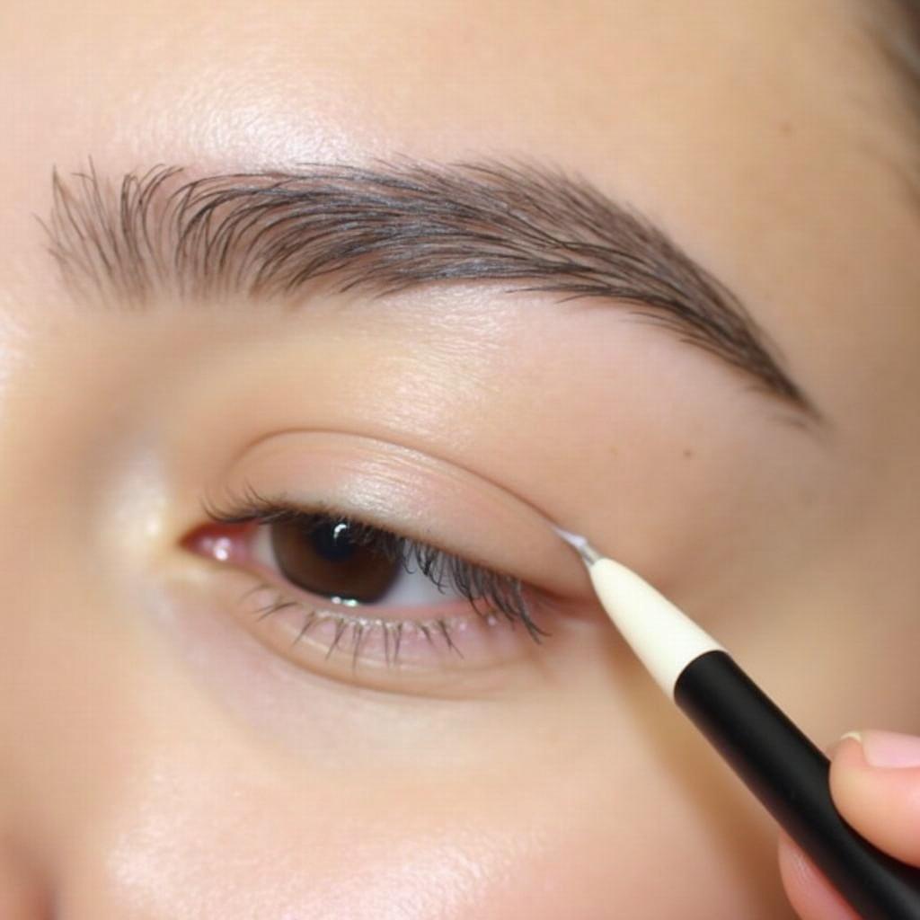 Blending White Eyebrow Pencil