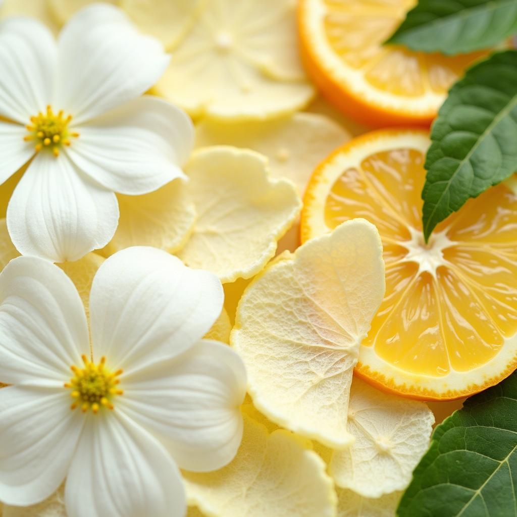 White floral ingredients for perfume making