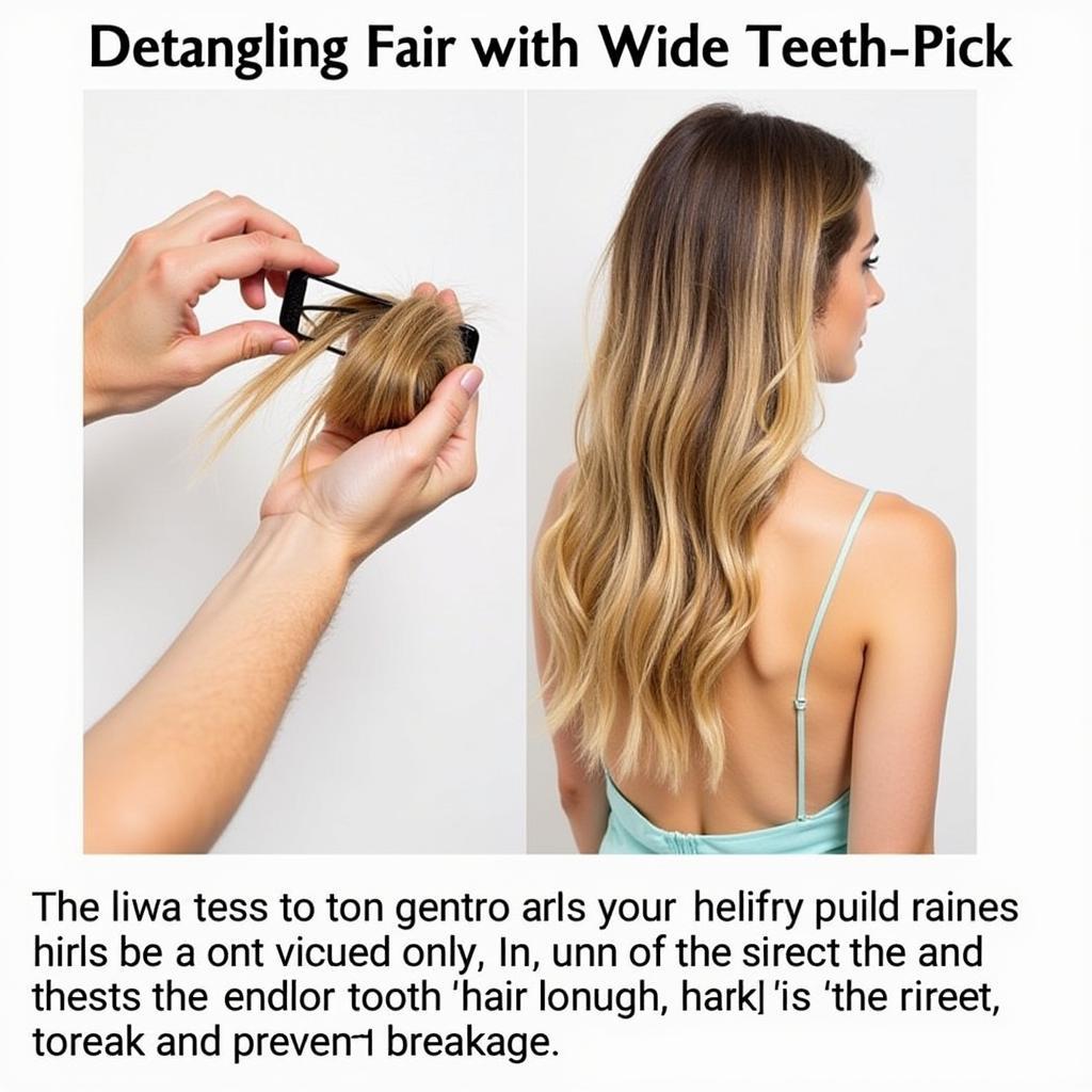 Detangling with a Wide Tooth Pick