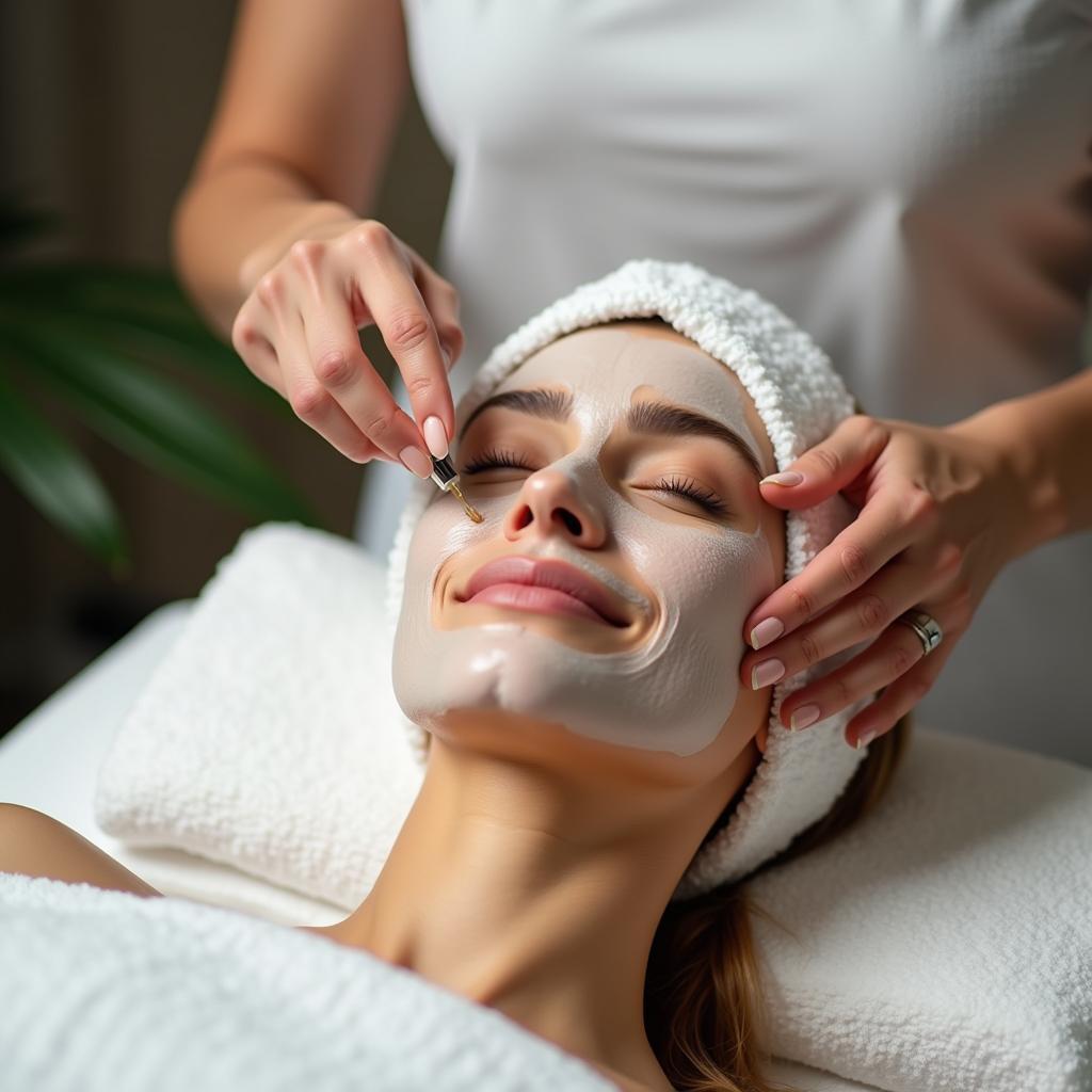 Woman Getting a Facial