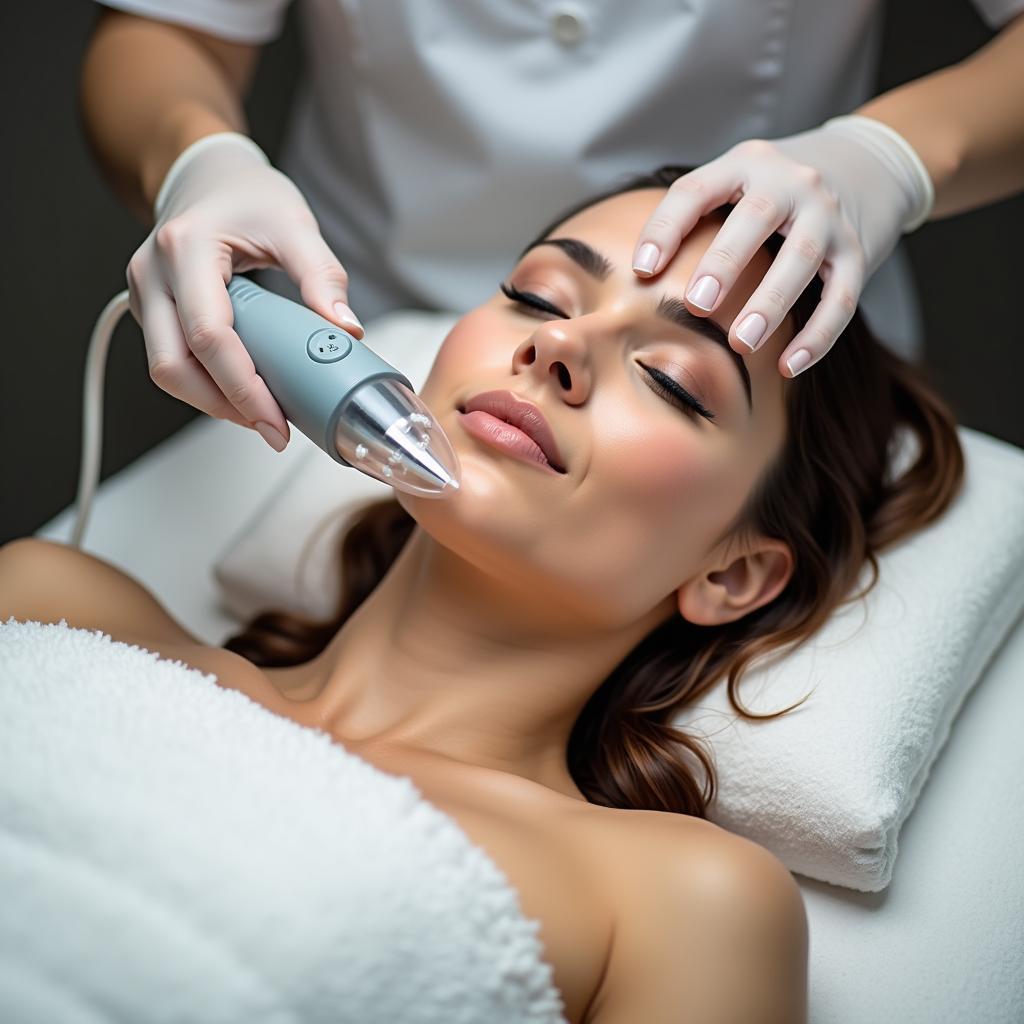 Woman Receiving Cryoskin Facial