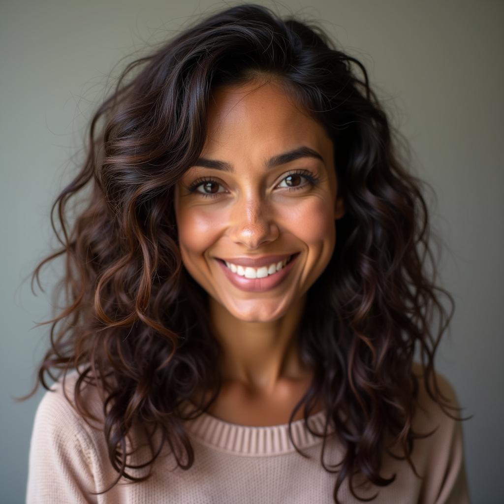 Woman with Light Cocoa Hair