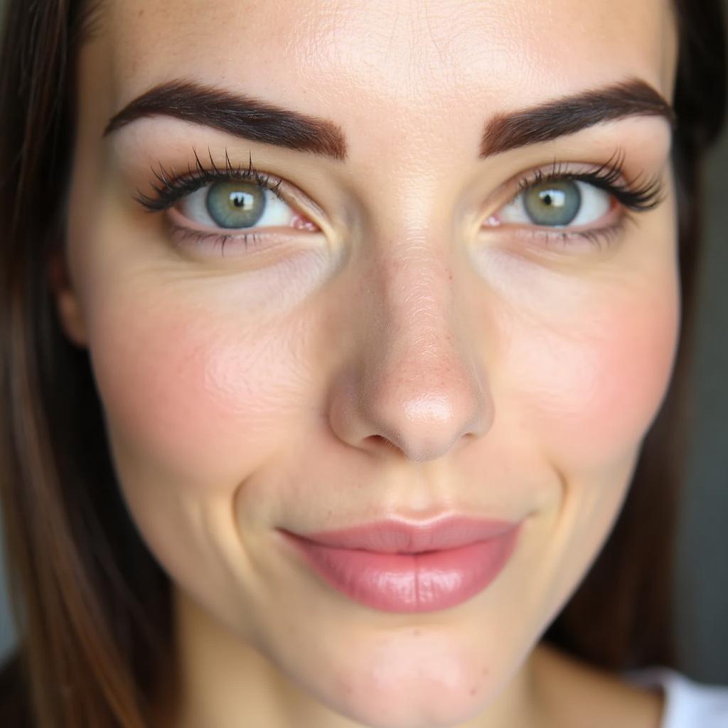 Woman with Perfect Eyebrows