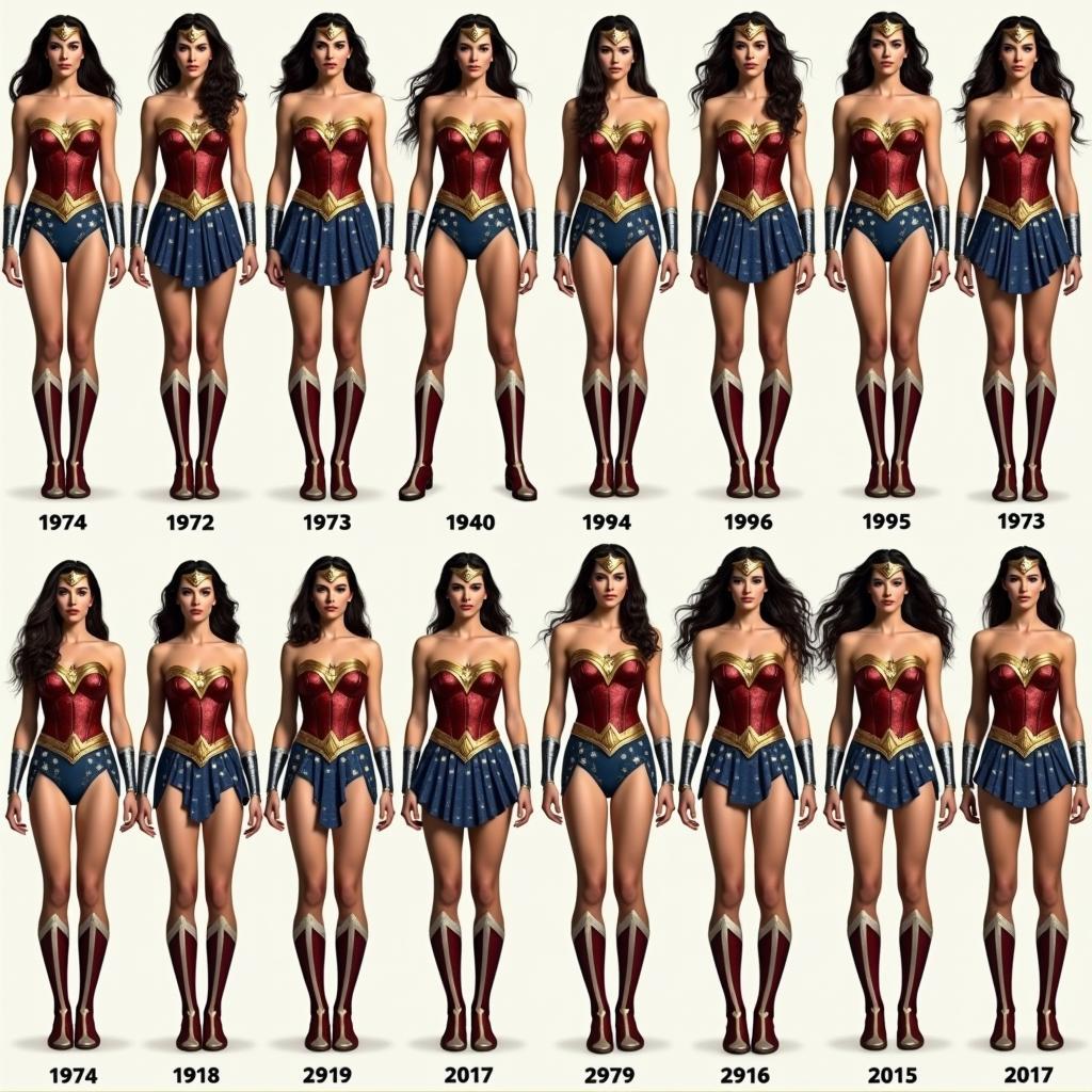 Evolution of Wonder Woman's Costume Through the Decades