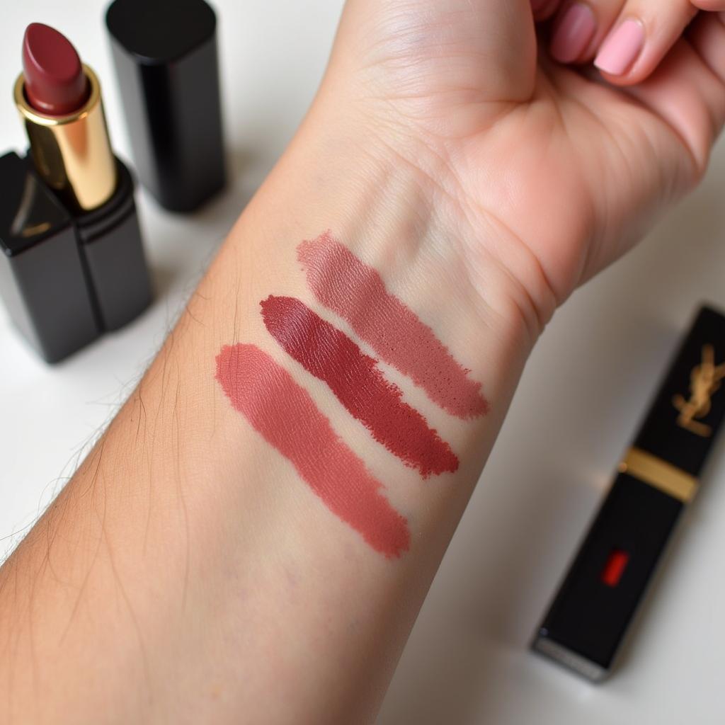 YSL Burnt Suede Lipstick Swatch