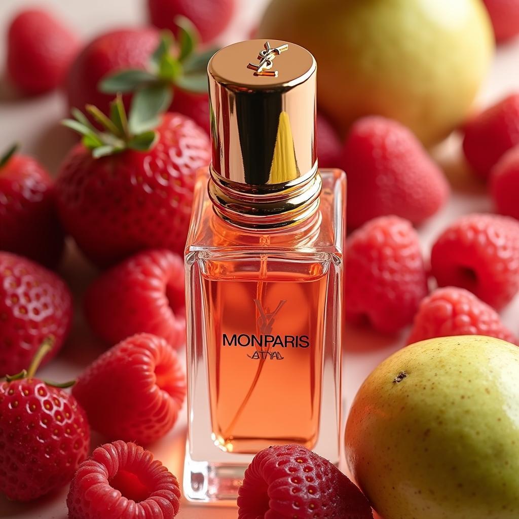 YSL Mon Paris Top Notes: Strawberry, Raspberry, Pear, Bergamot, Calamansi