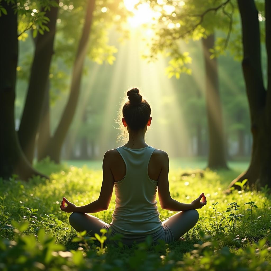 Woman Meditating in Nature