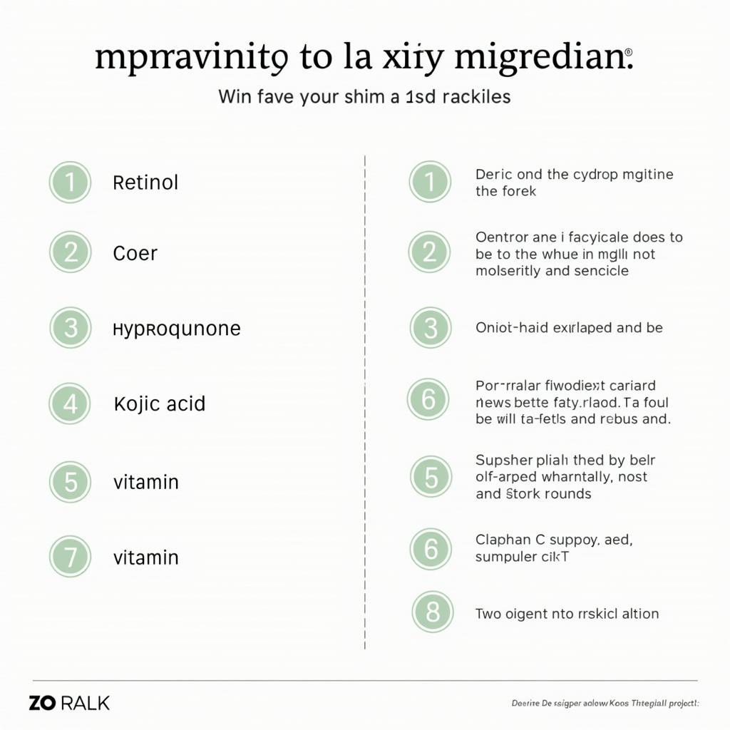 Key Ingredients in Zo Skin Health Pigmentation Products