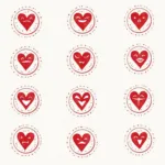 Zodiac Signs and Heart Face Stamps