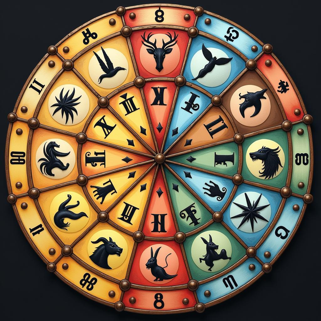 Zodiac Wheel with Symbols